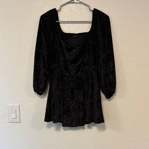 Torrid Black Floral Women's Blouse